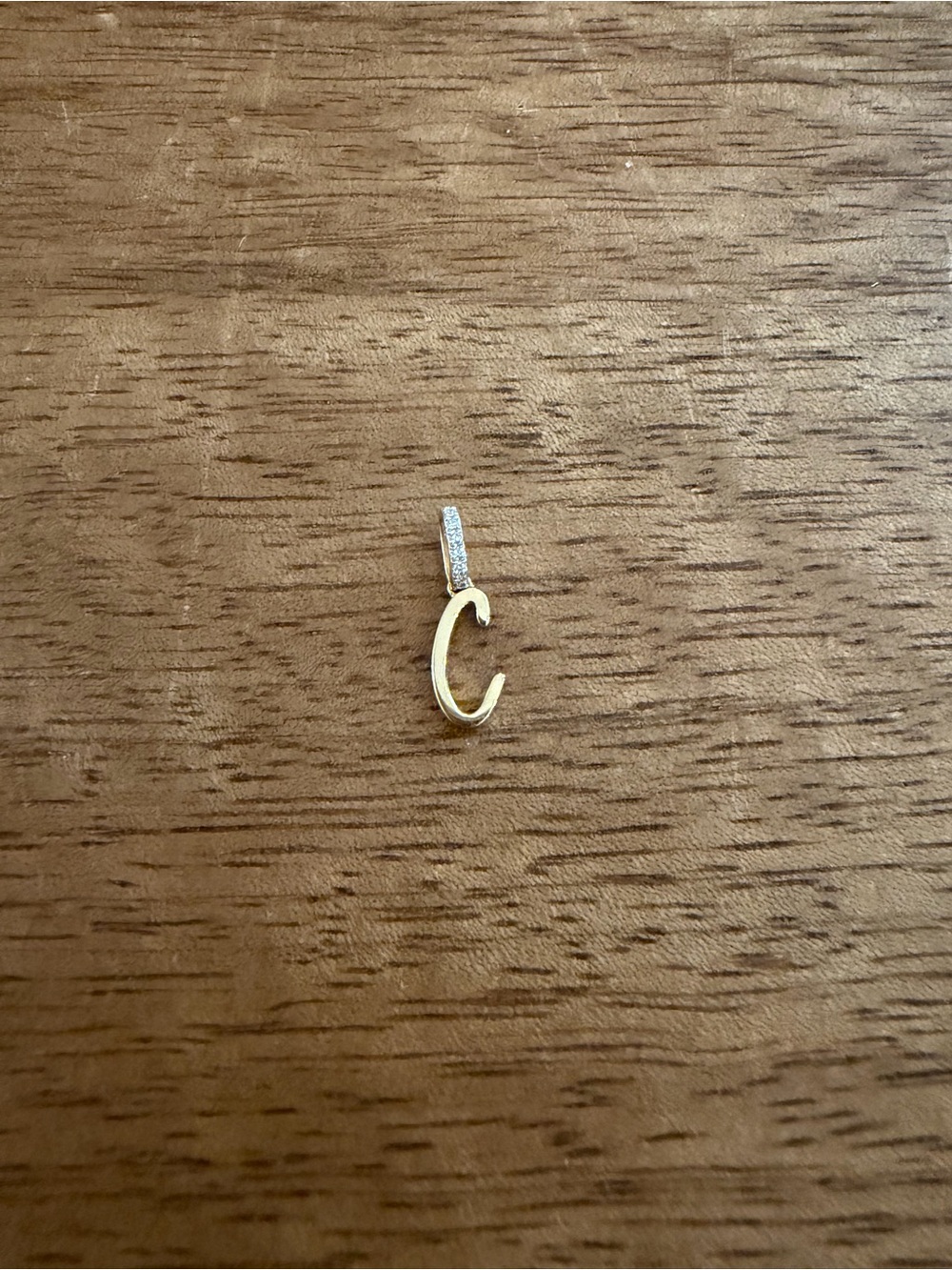 Ring Concierge "C" Script Initial Pendant